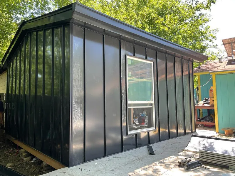 Black standing seam metal wall panels for Metal Roof Installation in Haddonfield